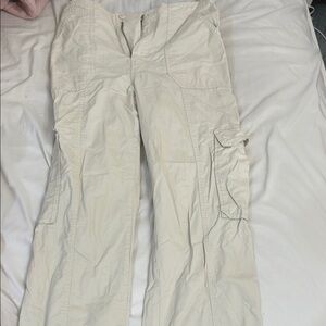 Abercrombie & Fitch Cream Cargo Pants Relaxed Fit